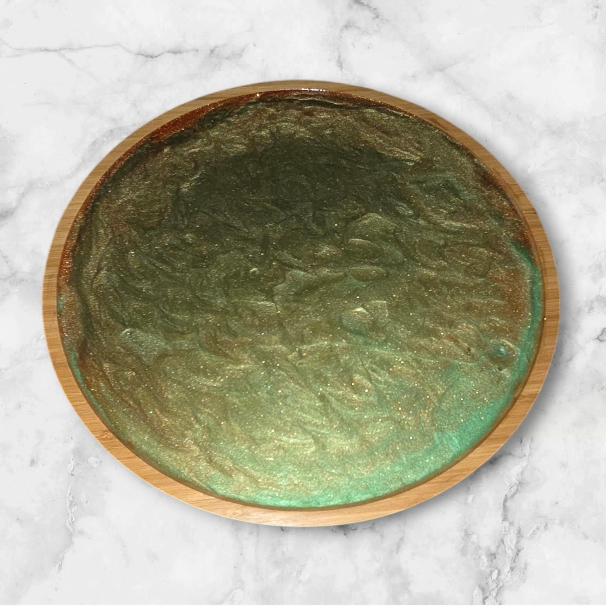 Serving Tray With Colorful Epoxy Base